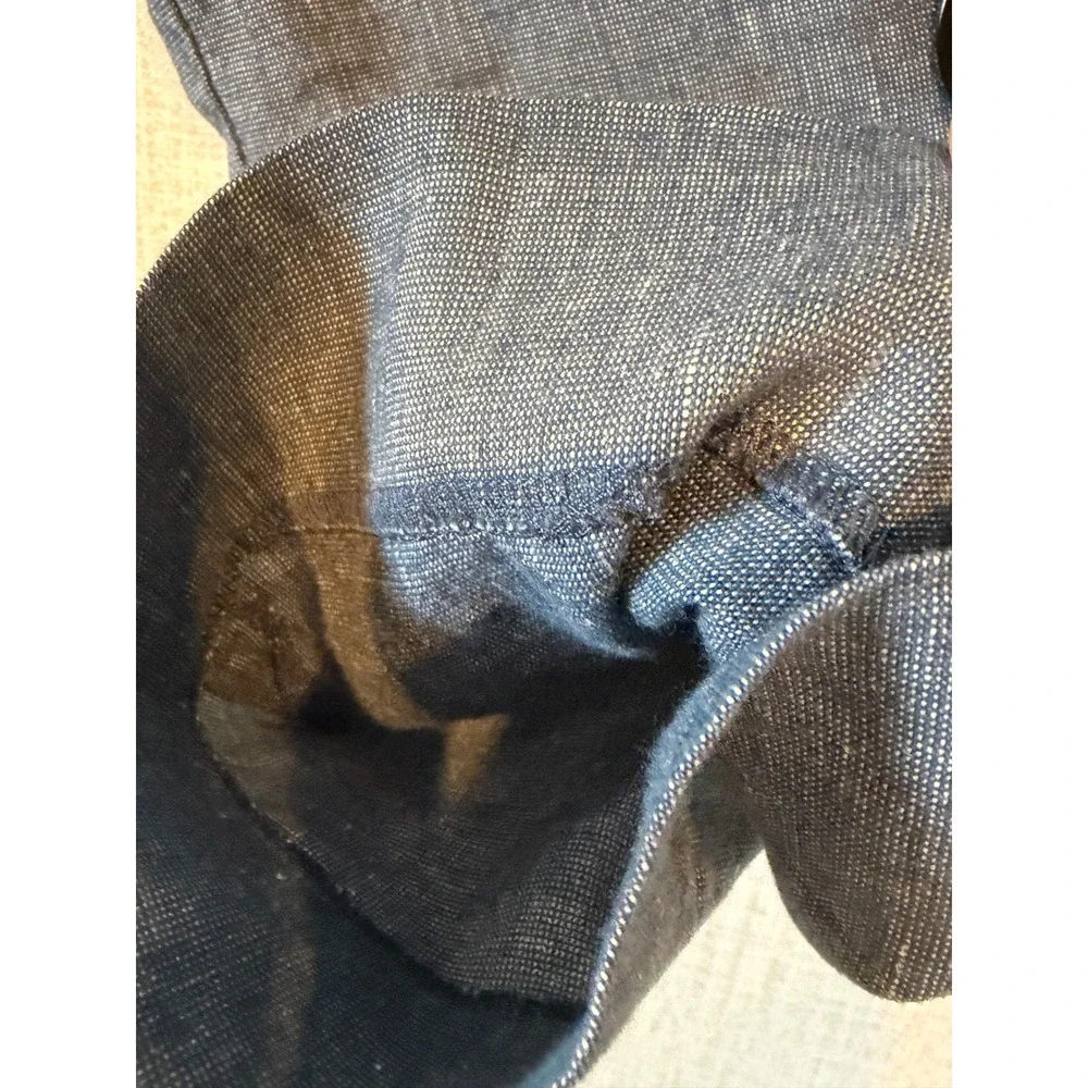 Banana Republic Slim Fit Linen Blend Pants Blue 30x30 Flat Front Trouser Coastal